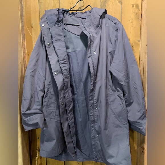 Athleta RainOut Sutro Long Trench in Purple Women’s XL - Picture 2 of 5